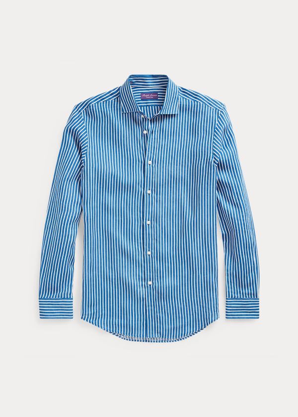 Camisa Ralph Lauren Stripe-Print Linen Homem 63072-IPXF